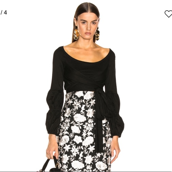 ALEXIS**XS,S,M,L**NIKSA TOP**Black Wrap Top**$195 - Picture 3 of 8